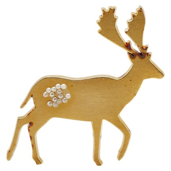CHANEL Gold Coco Mark Brooch - Picture 1 of 4